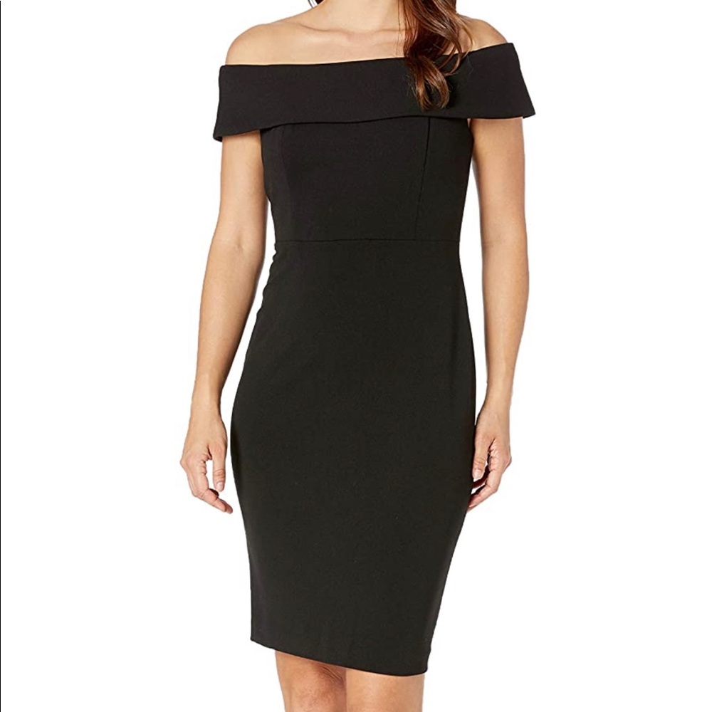 Calvin Cline Black Off-Shoulder Dress